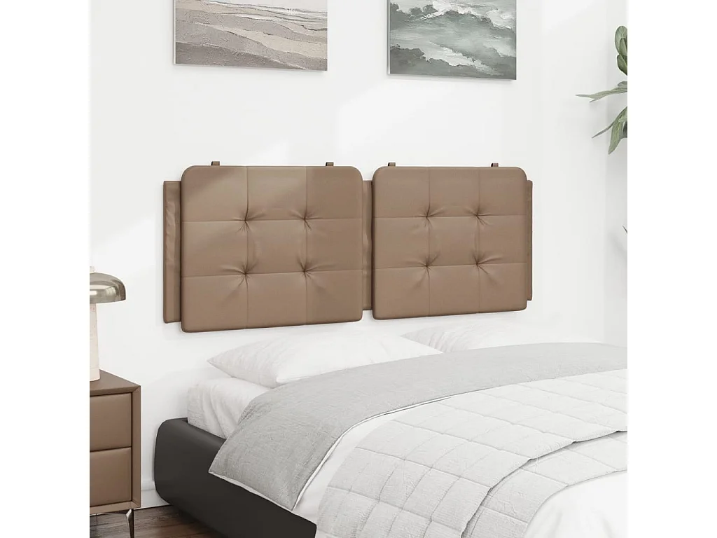 Coussin de tête de lit cappuccino 120cm similicuir