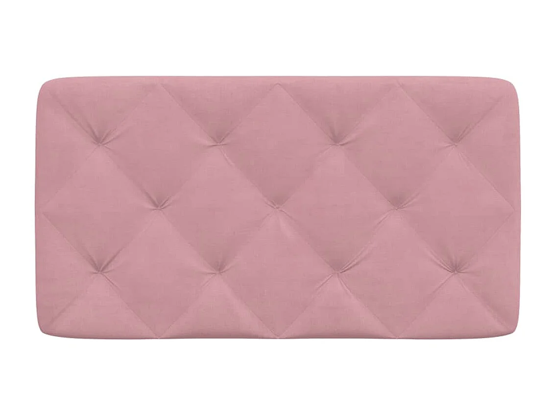 Coussin de tête de lit rose 80cm velours