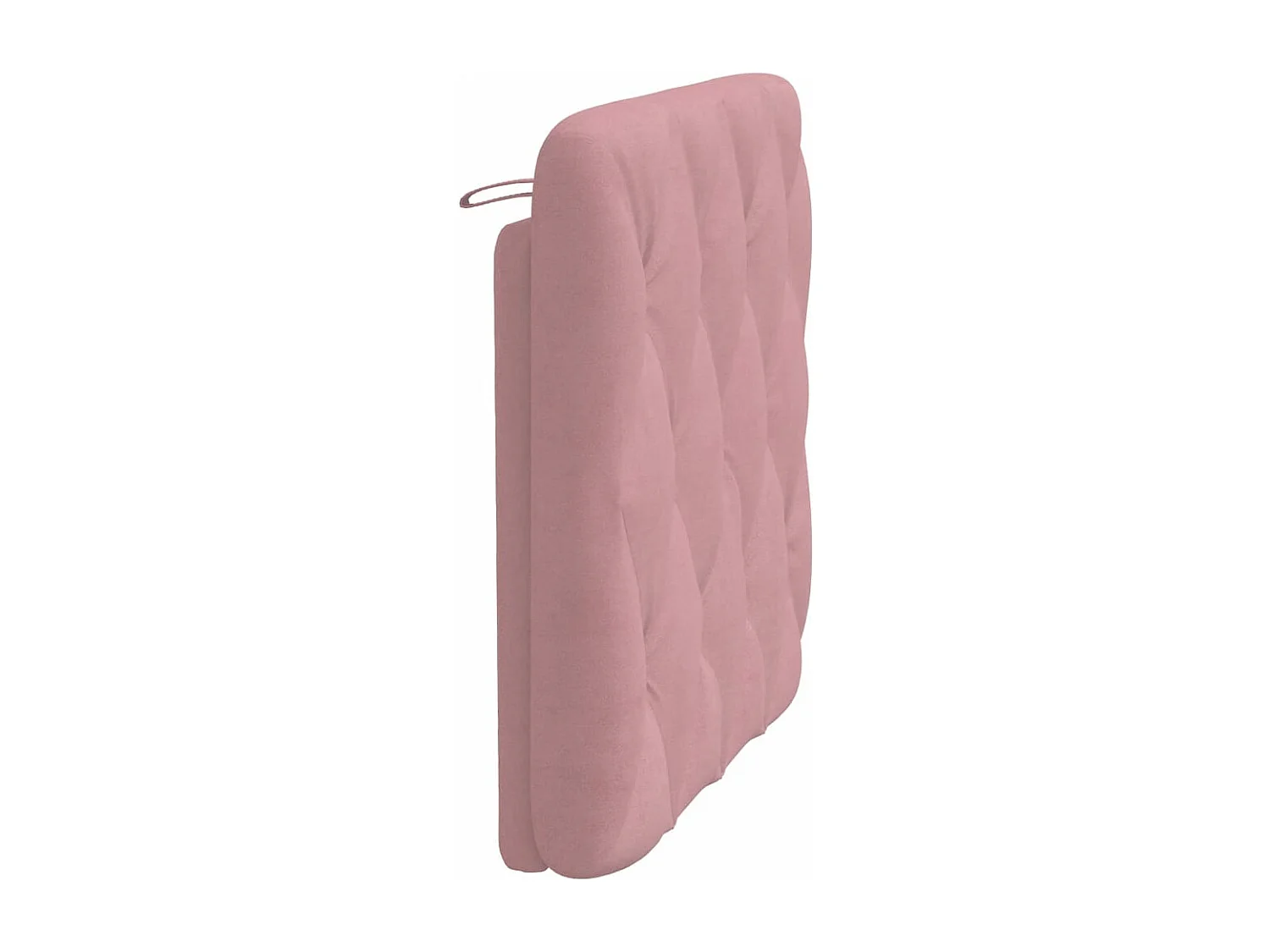 Coussin de tête de lit rose 80cm velours