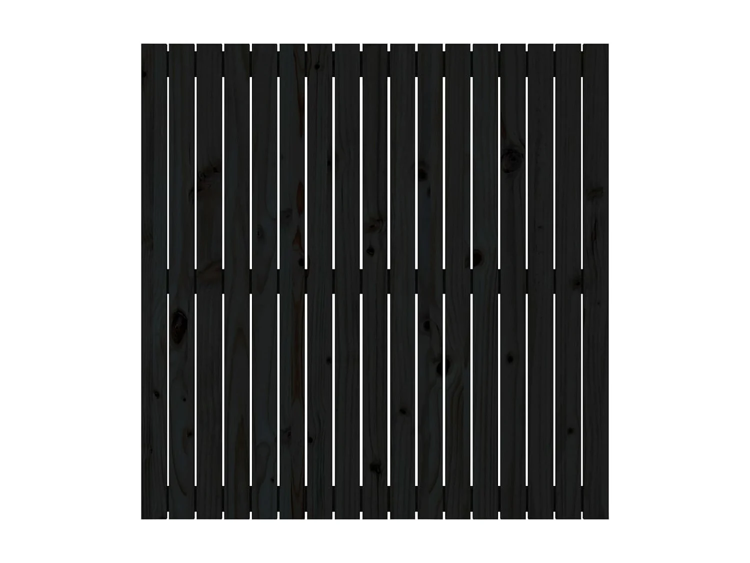 Tête de lit murale Noir 108x3x110 Bois massif de pin