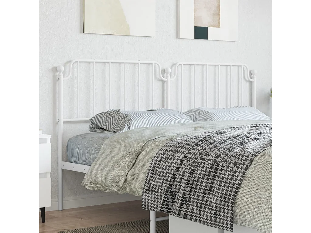 Tête de lit métal blanc 180cm