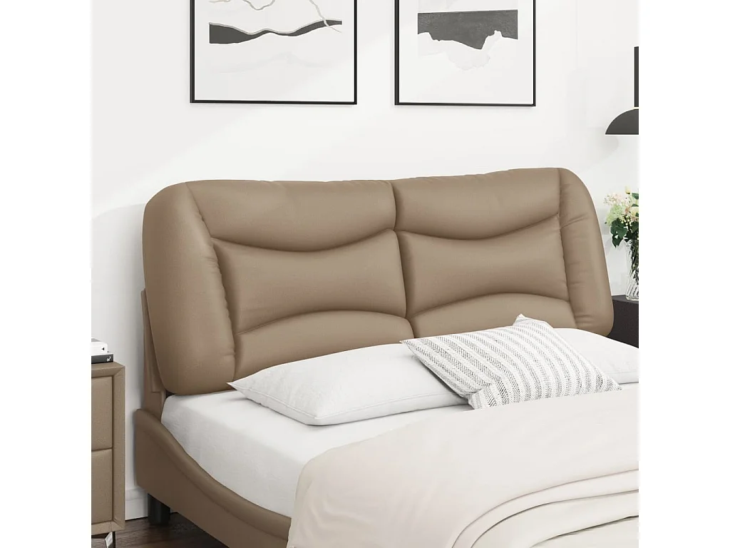 Coussin de tête de lit cappuccino 120cm similicuir