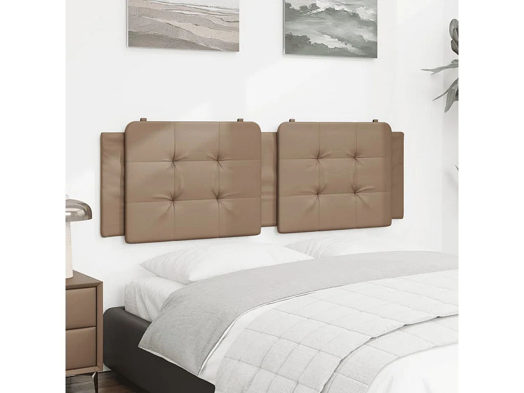 Coussin de tête de lit cappuccino 160cm similicuir