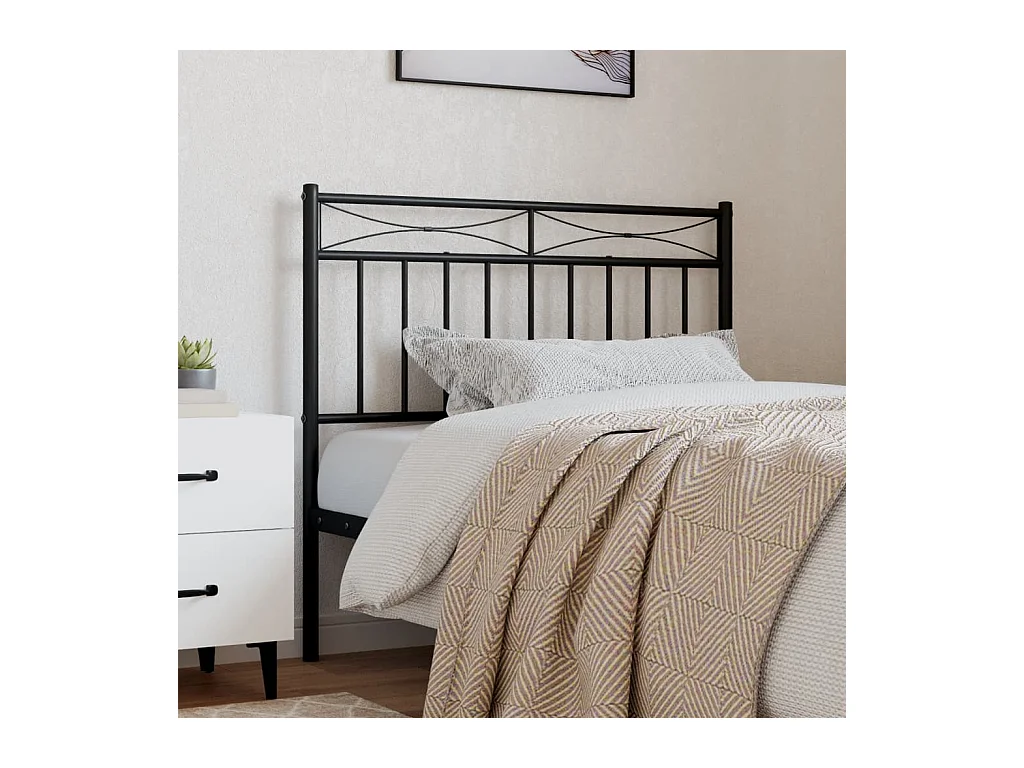 Tête de lit métal noir 90cm