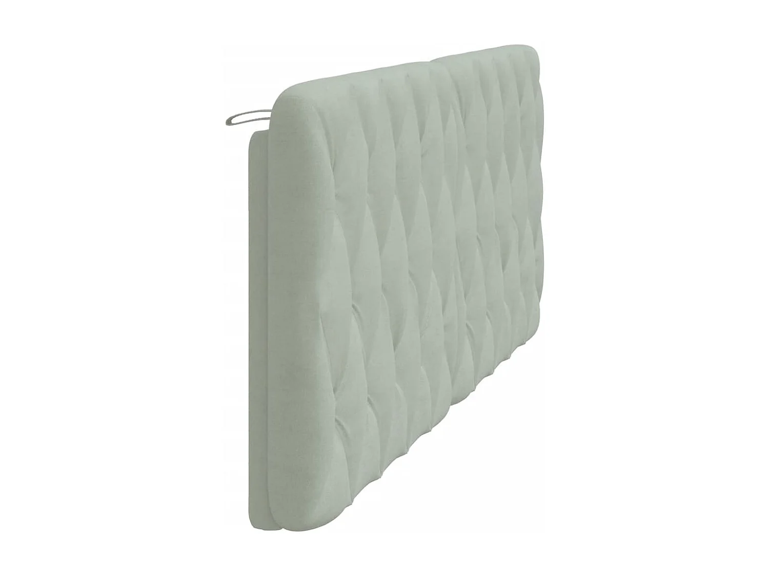 Coussin de tête de lit gris clair 200cm velours