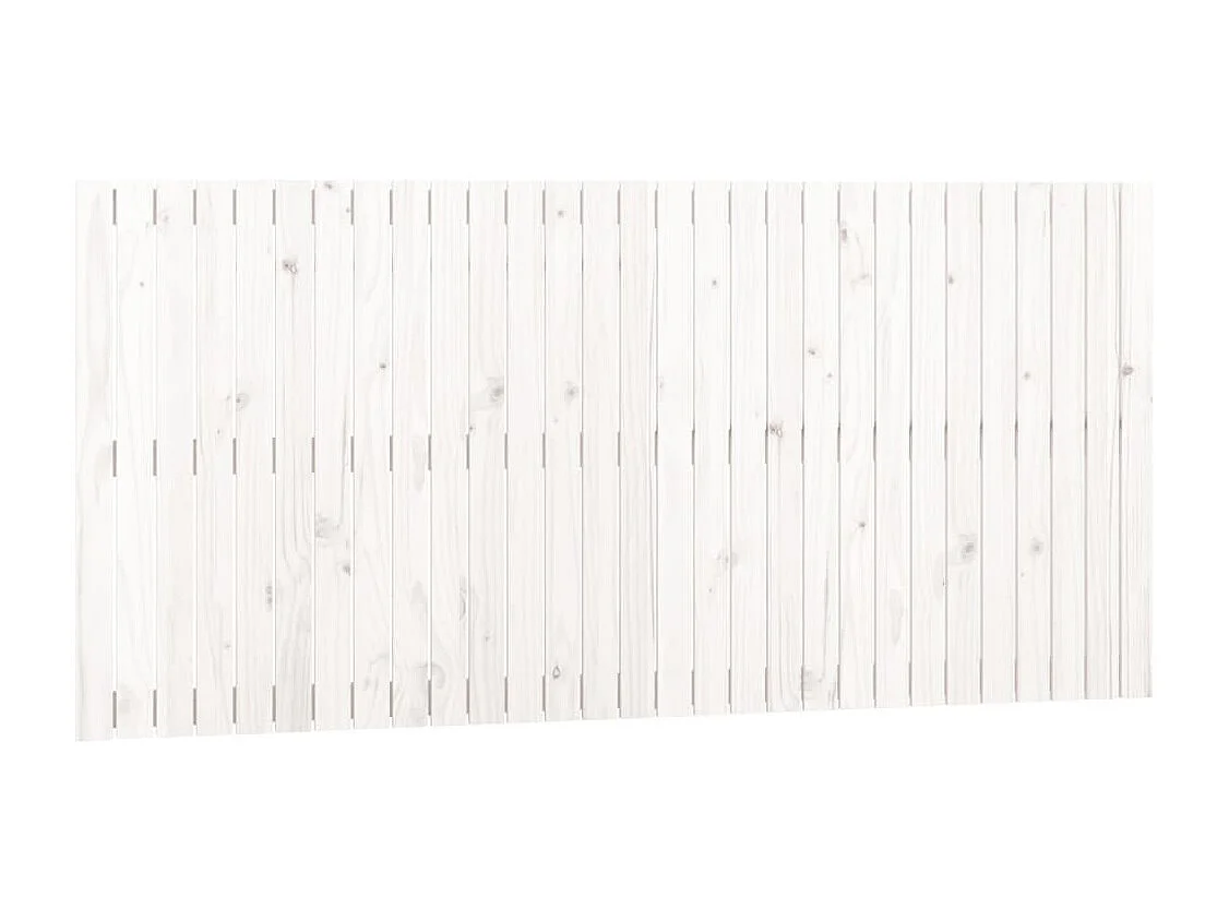 Tête de lit murale Blanc 185x3x90 Bois massif de pin