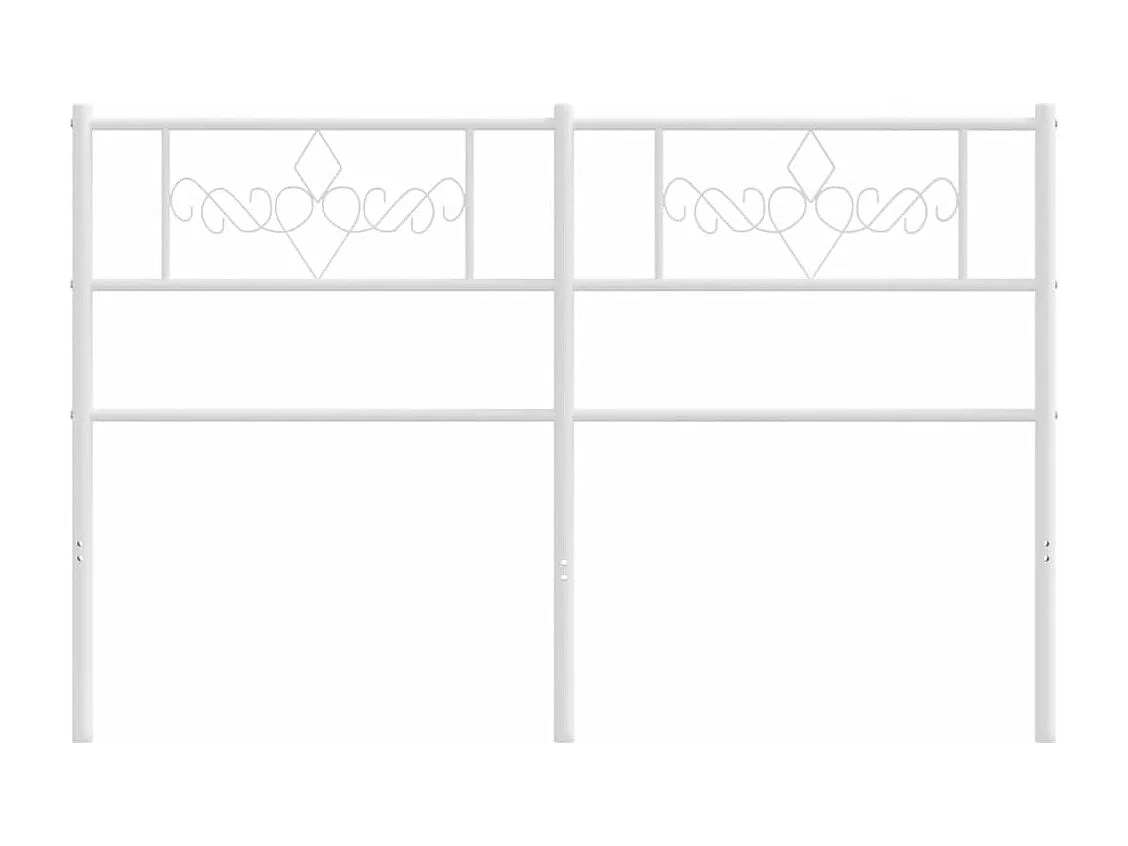 Tête de lit métal blanc 120cm