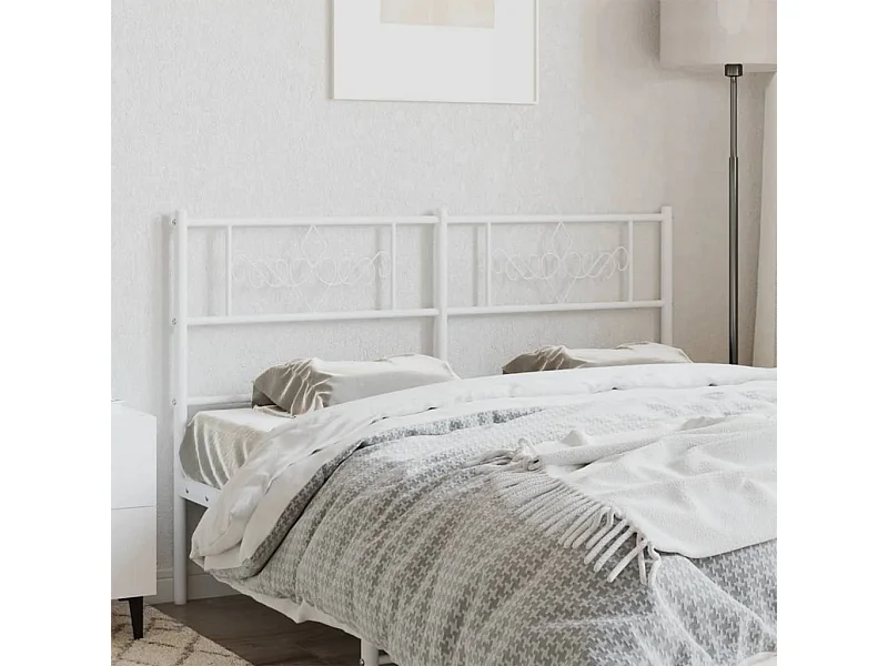 Tête de lit métal blanc 120cm
