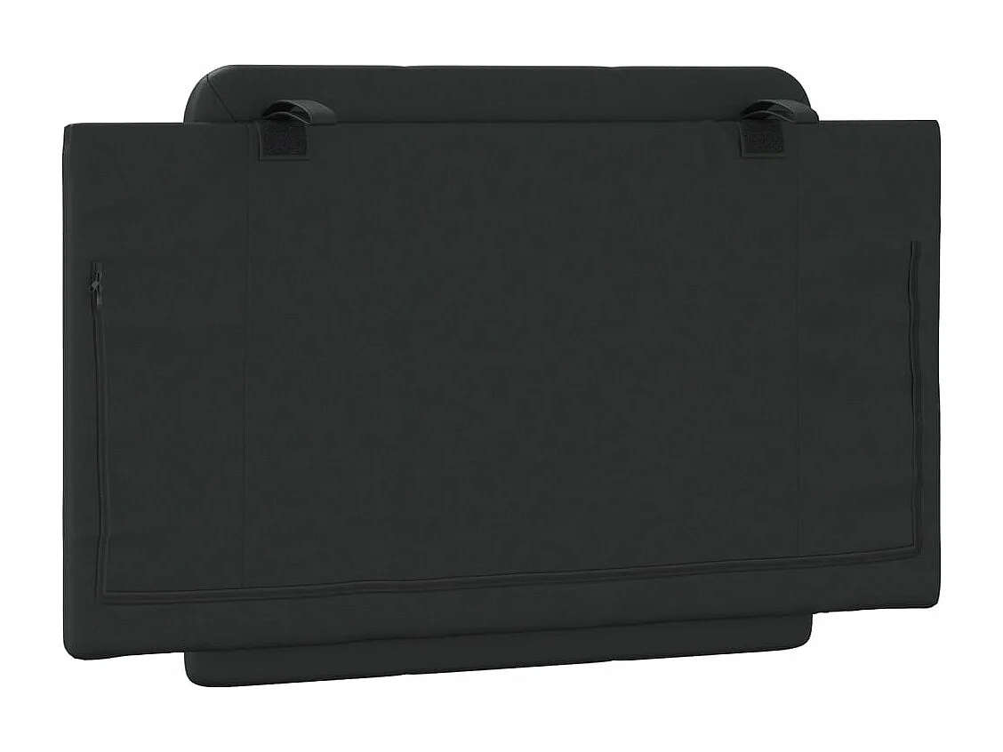 Coussin de tête de lit noir 90cm similicuir