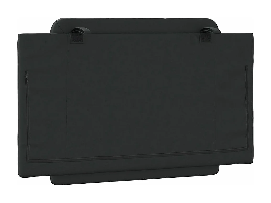 Coussin de tête de lit noir 90cm similicuir