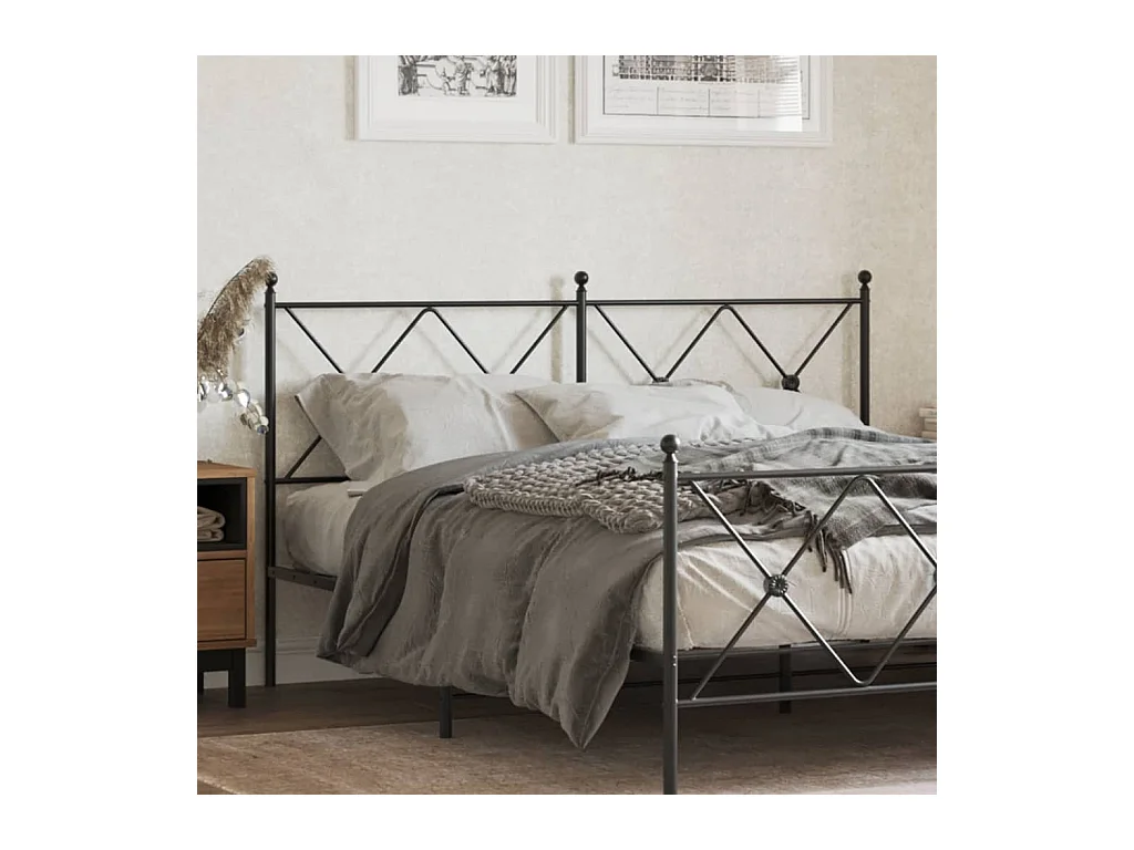 Tête de lit métal noir 160cm