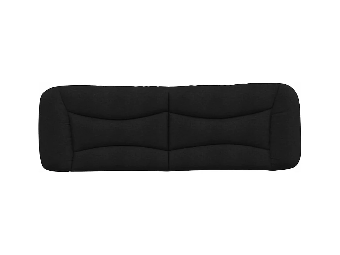 Coussin de tête de lit noir 160cm tissu