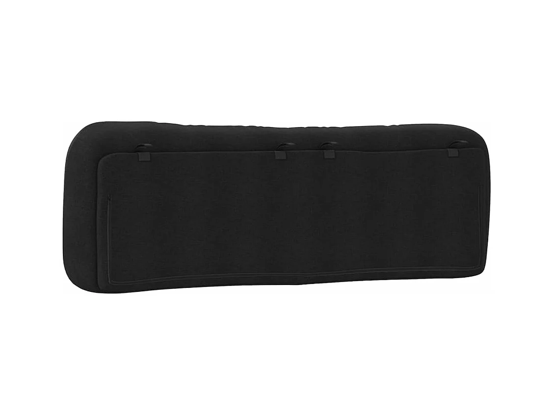 Coussin de tête de lit noir 160cm tissu