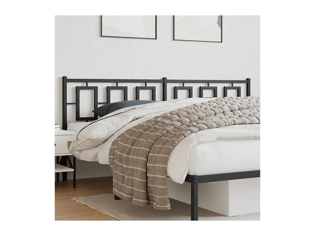 Tête de lit métal noir 193cm