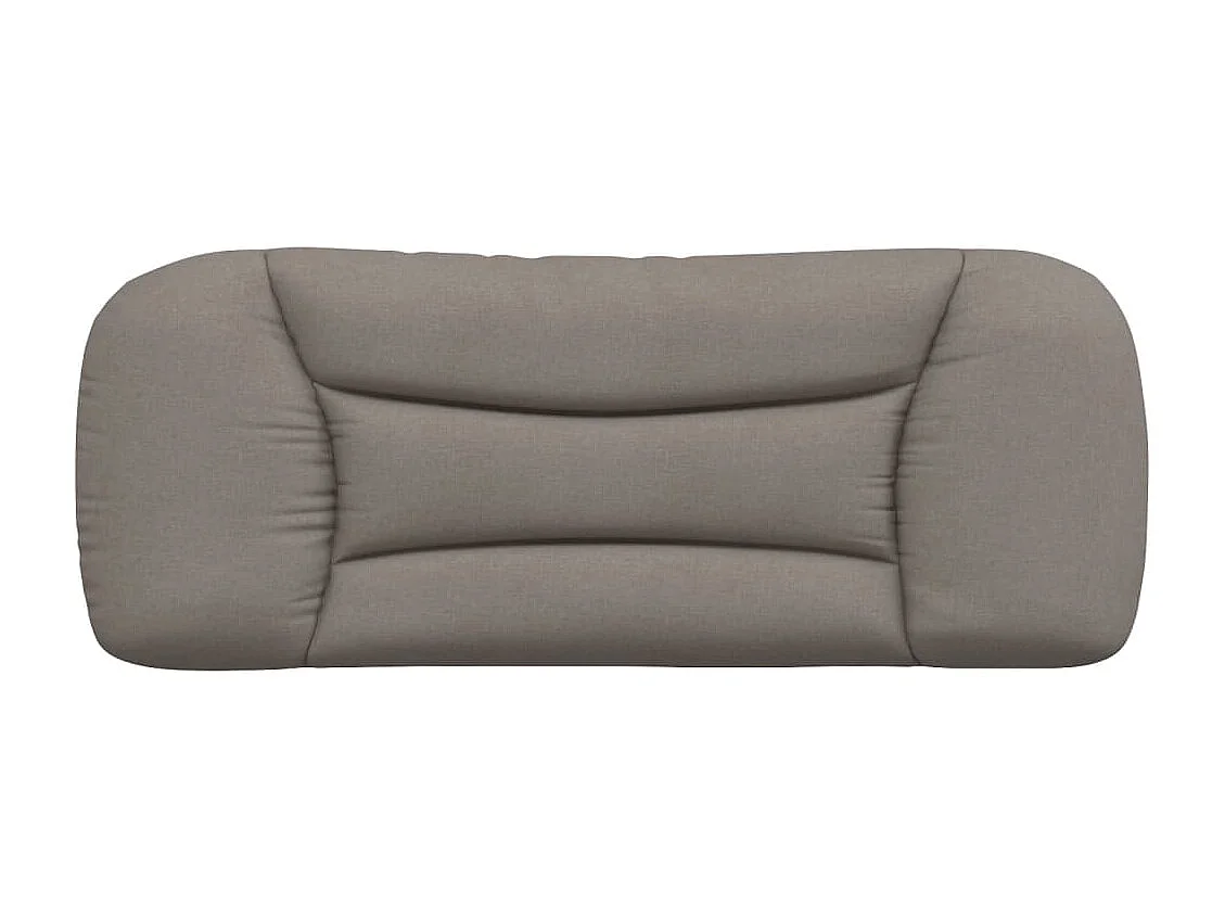 Coussin de tête de lit taupe 100cm tissu