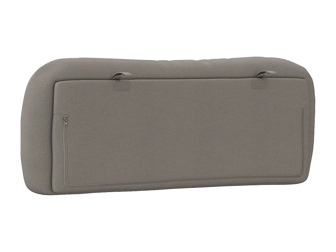 Coussin de tête de lit taupe 100cm tissu