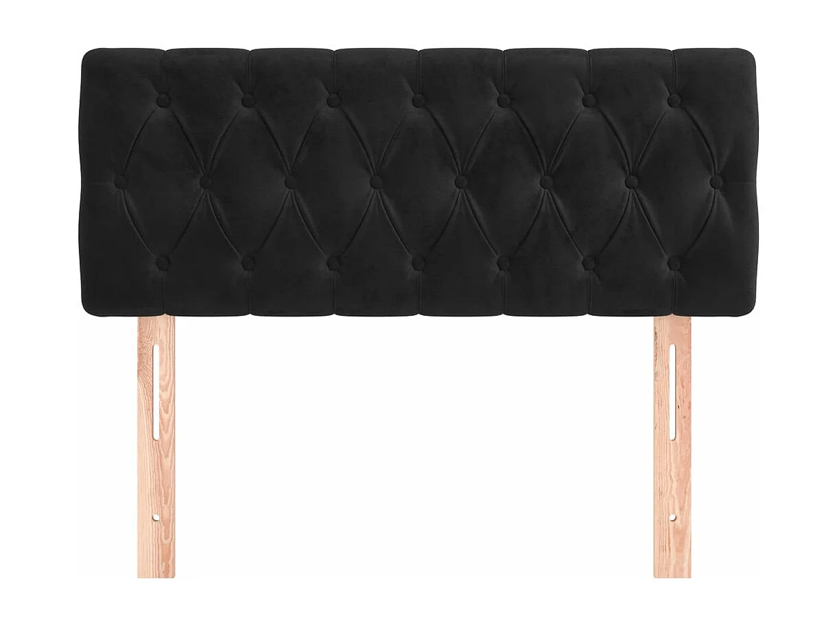 Tête de lit Noir 100x7x78-88 Velours