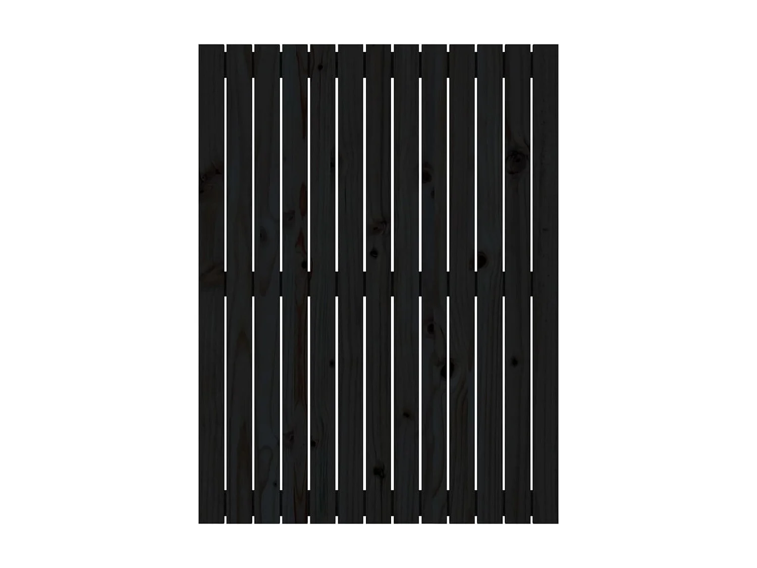 Tête de lit murale Noir 82,5x3x110 Bois massif de pin