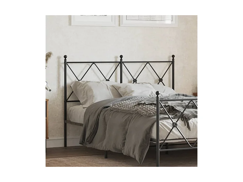 Tête de lit métal noir 120cm