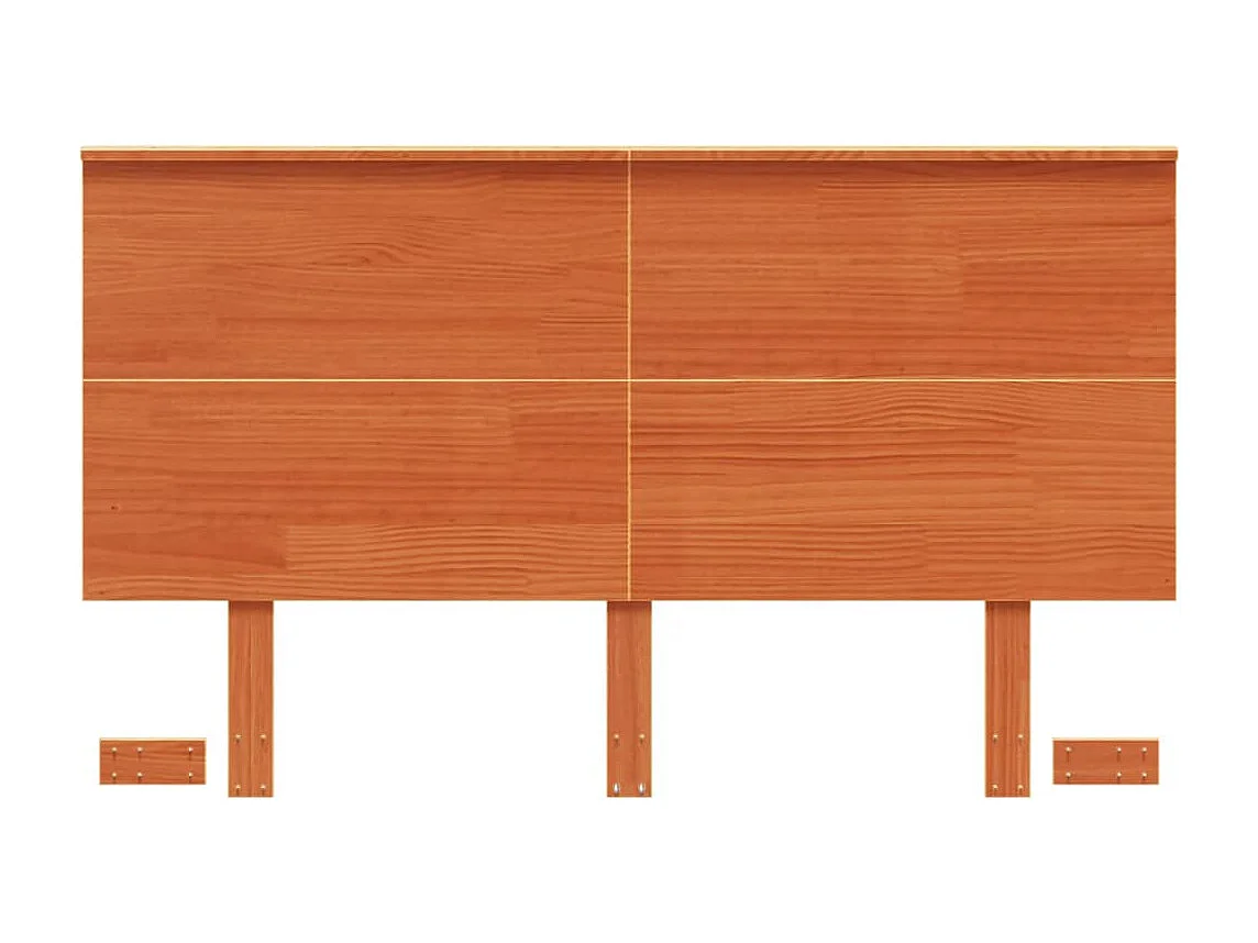 Tête de lit marron 135cm bois massif de pin