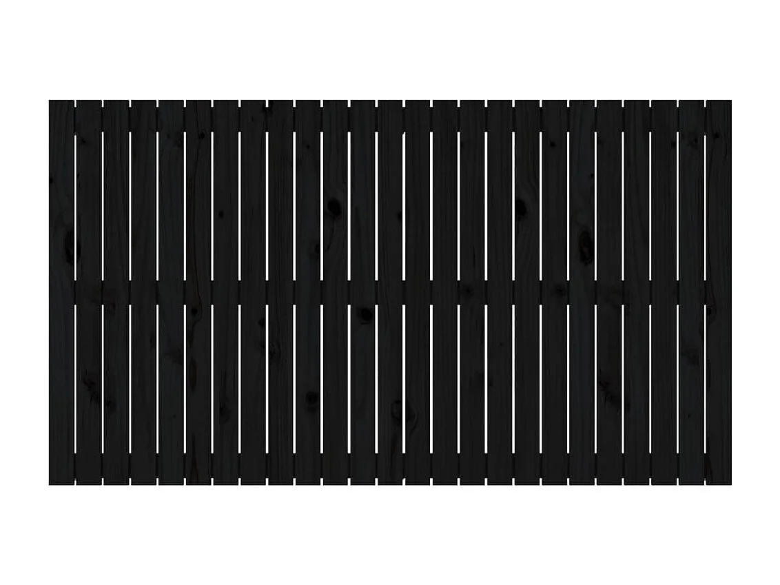 Tête de lit murale Noir 159,5x3x90 Bois massif de pin
