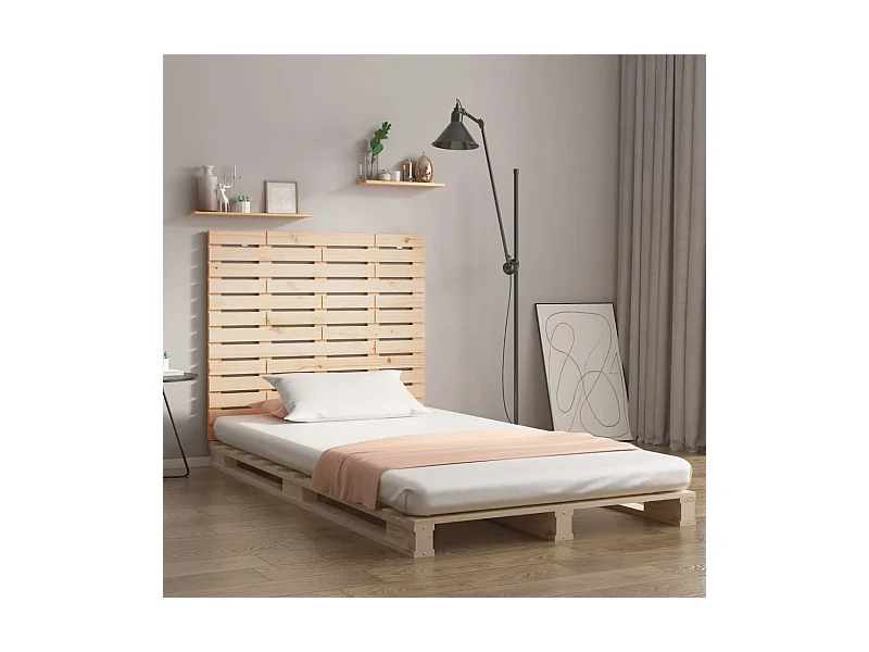 Tête de lit murale 126x3x91,5 Bois massif de pin
