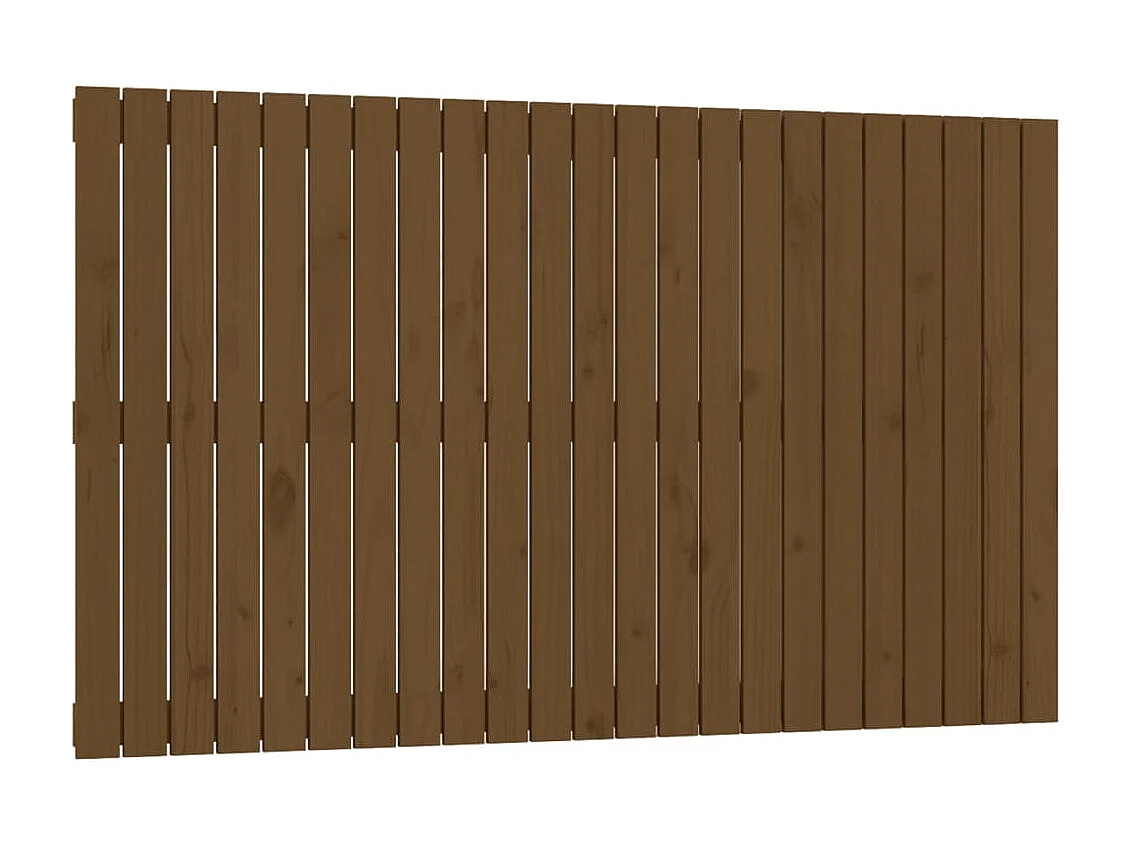 Tête de lit murale Marron miel 147x3x90 Bois massif de pin