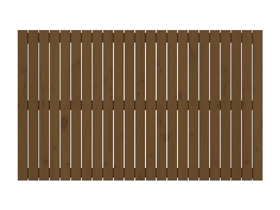 Tête de lit murale Marron miel 147x3x90 Bois massif de pin