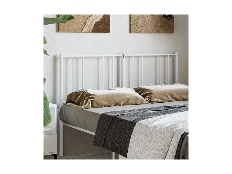 Tête de lit métal blanc 160cm