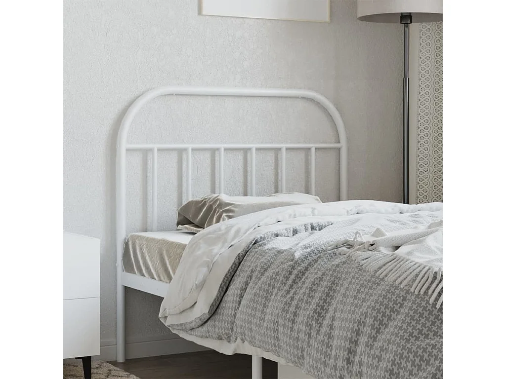 Tête de lit métal blanc 100cm