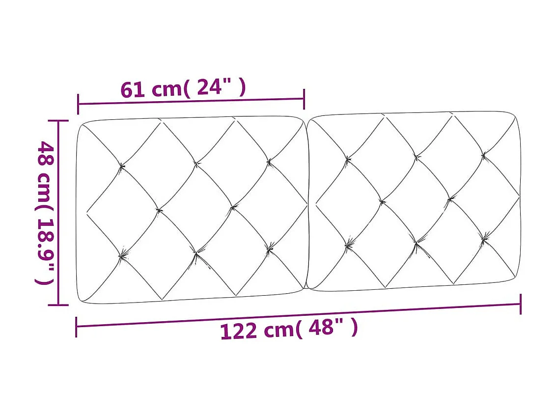 Coussin de tête de lit bleu 120cm velours