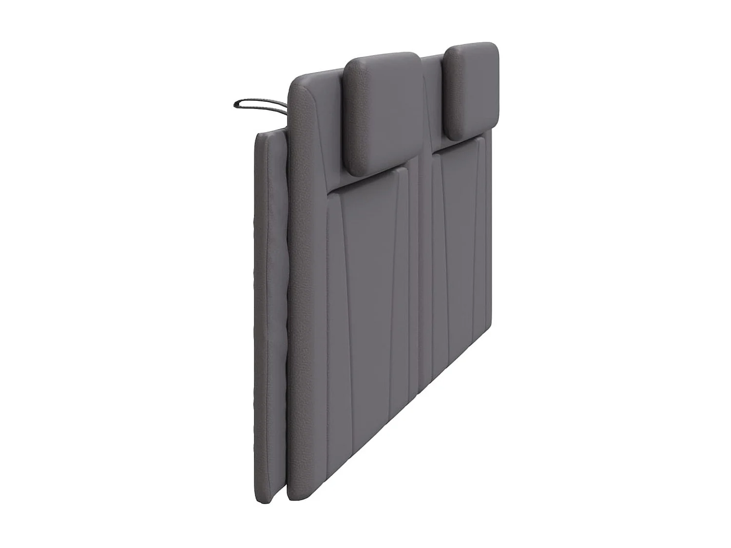 Coussin de tête de lit gris 200cm similicuir