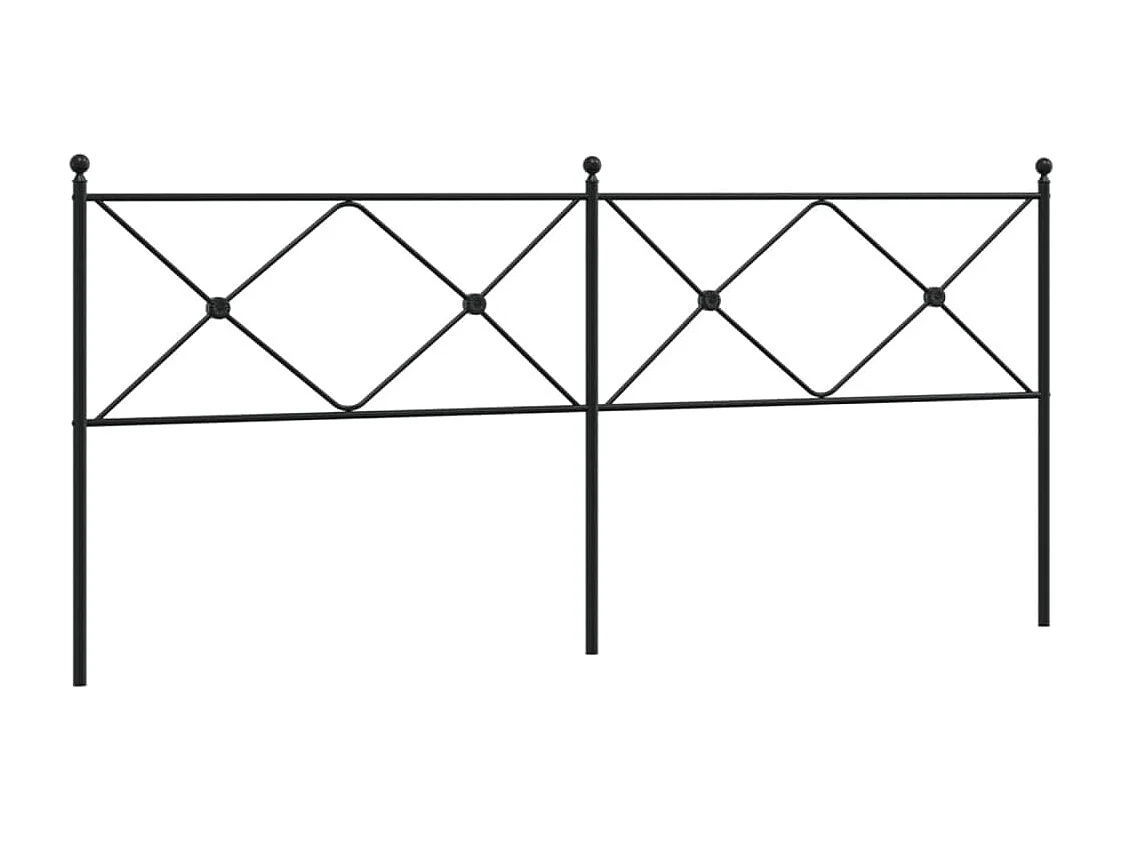 Tête de lit métal noir 193cm