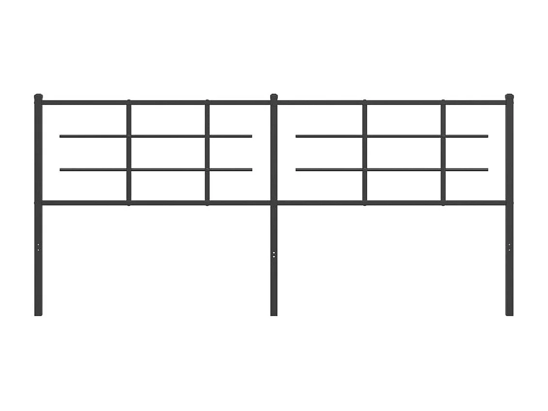 Tête de lit métal noir 200cm