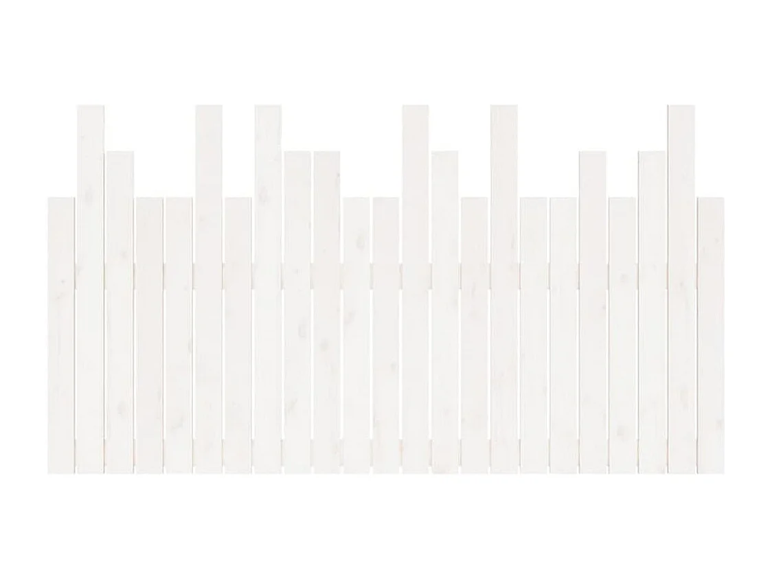 Tête de lit murale Blanc 146,5x3x80 Bois massif de pin