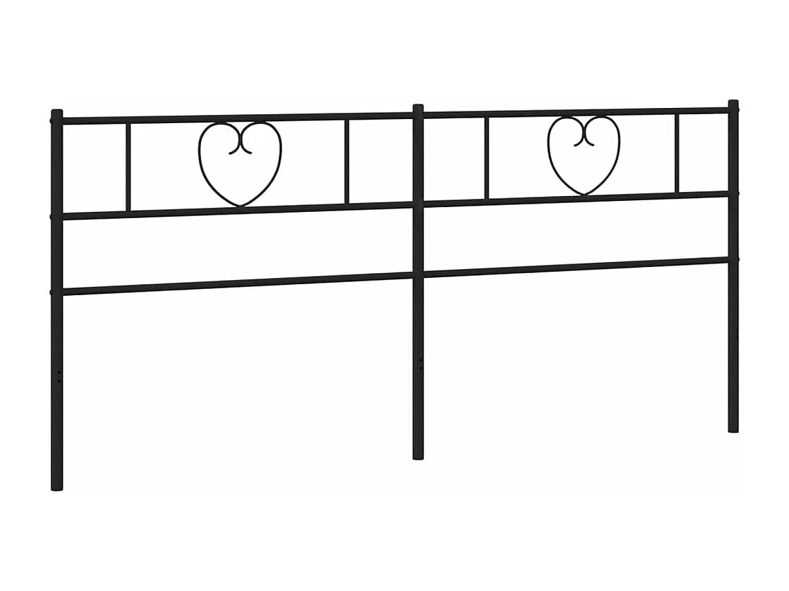 Tête de lit métal noir 200cm