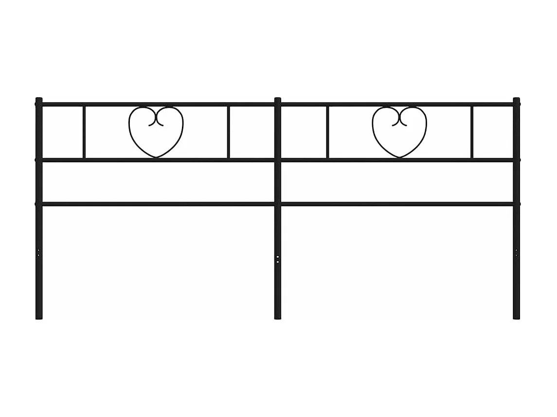 Tête de lit métal noir 200cm