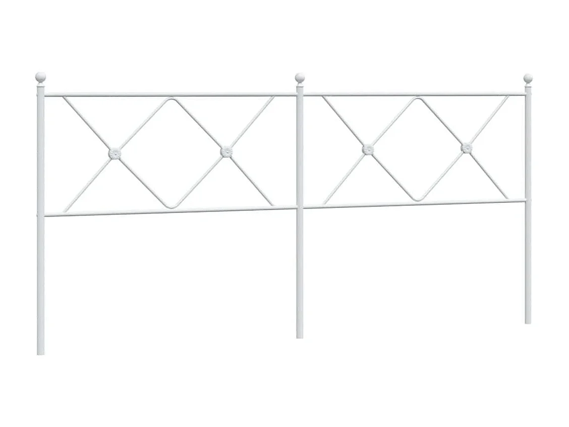 Tête de lit métal blanc 180cm