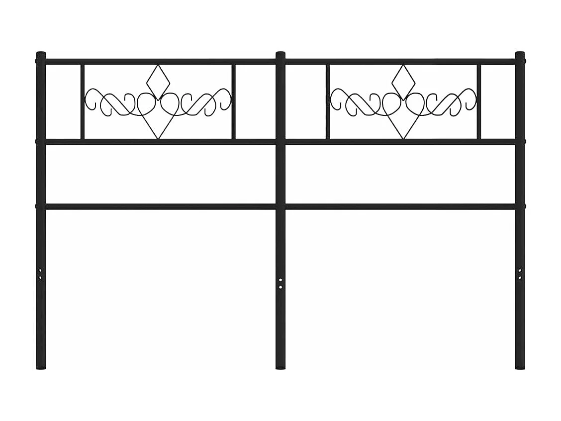 Tête de lit métal noir 120cm