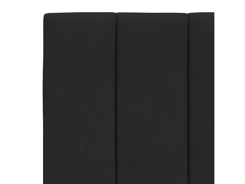 Coussin de tête de lit noir 80cm velours