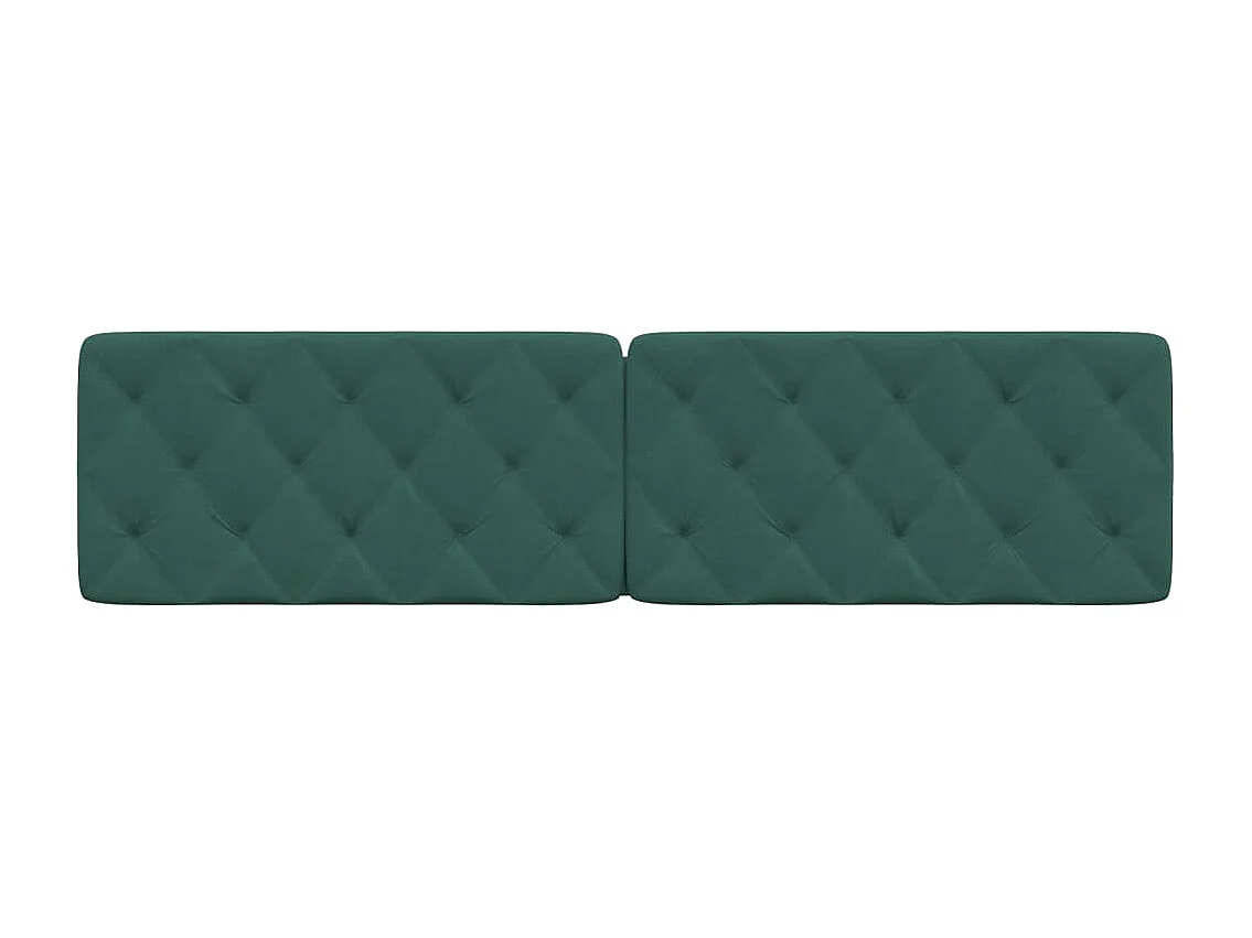 Coussin de tête de lit vert foncé 200cm velours