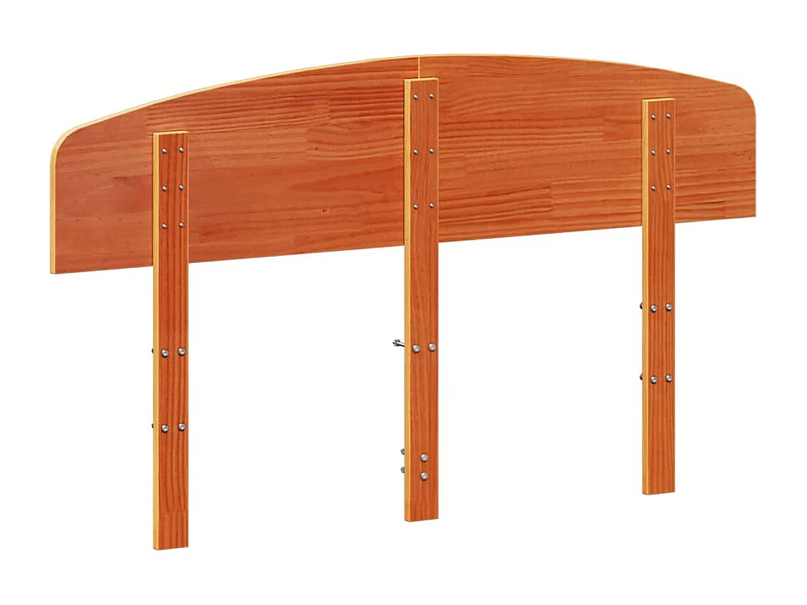 Tête de lit marron 135cm bois massif de pin