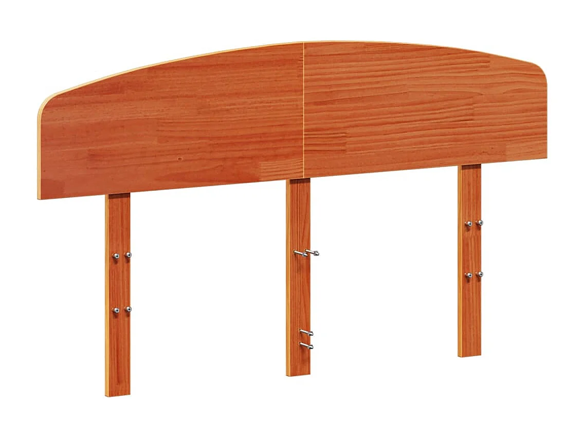 Tête de lit marron 135cm bois massif de pin