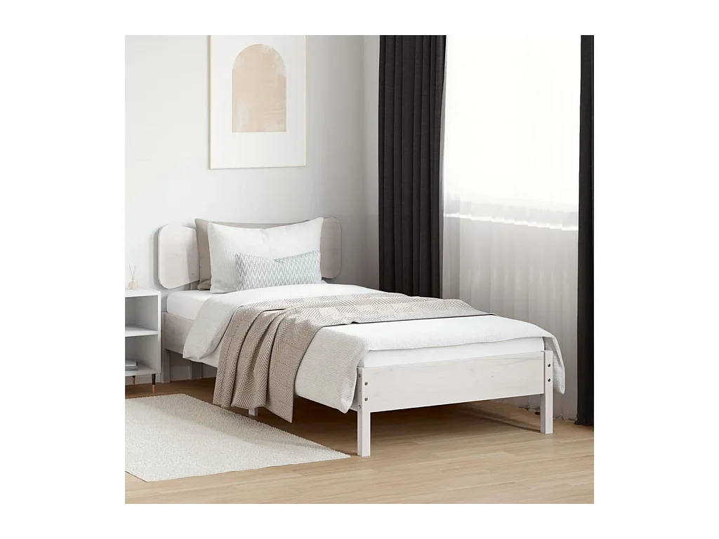 Tête de lit blanc 100cm bois massif de pin