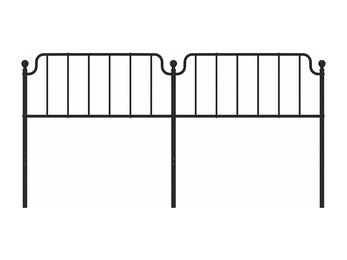 Tête de lit métal noir 200cm