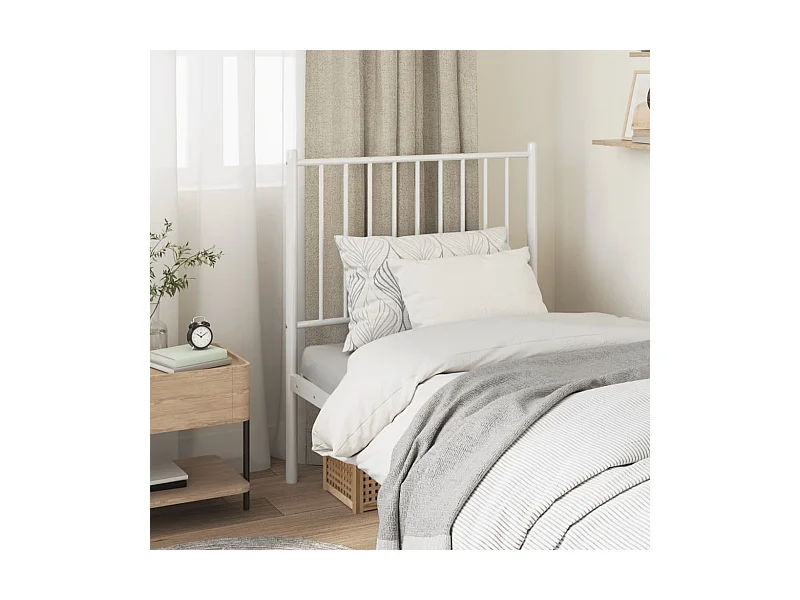 Tête de lit métal blanc 80cm