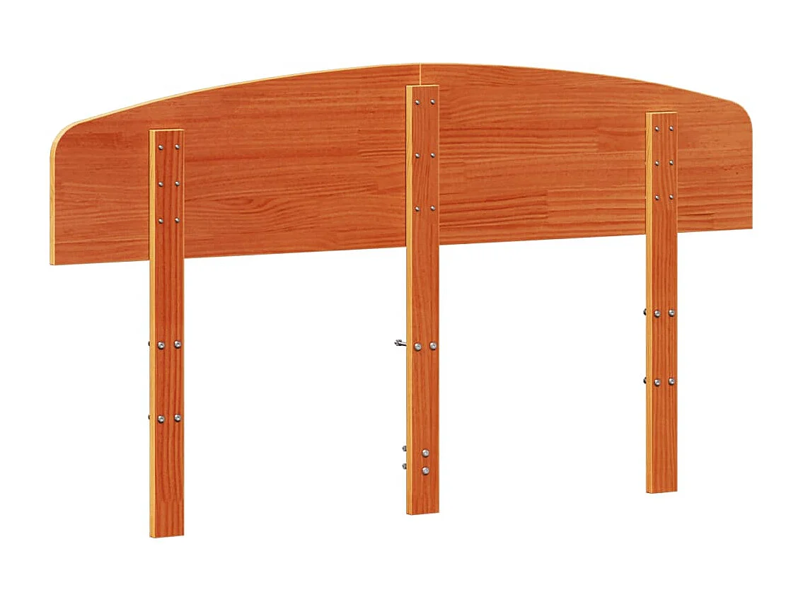 Tête de lit marron 140cm bois massif de pin
