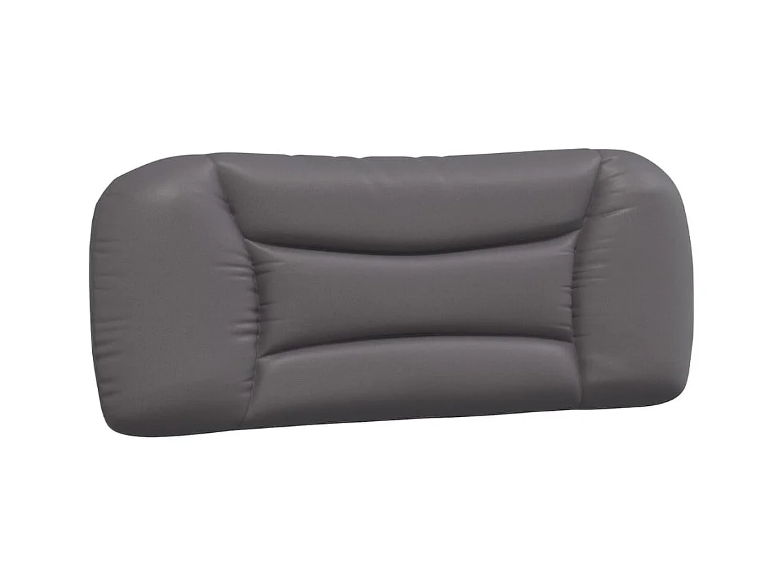 Coussin de tête de lit gris 100cm similicuir
