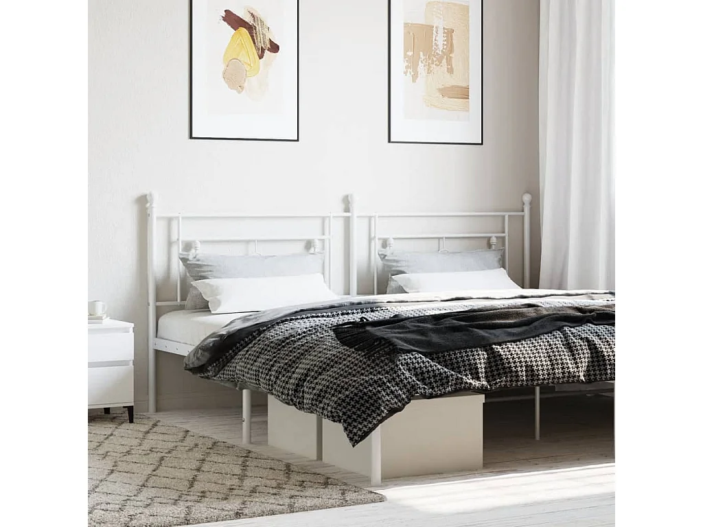 Tête de lit métal blanc 200cm