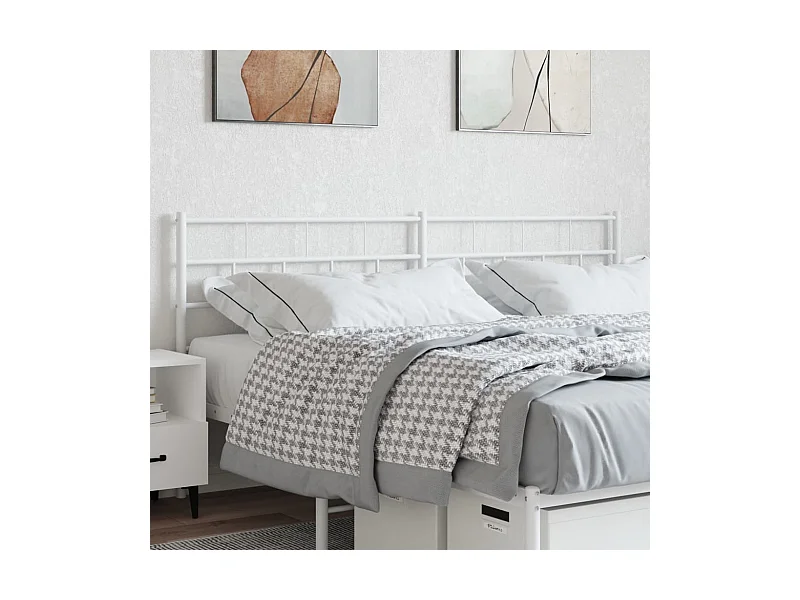 Tête de lit métal blanc 160cm